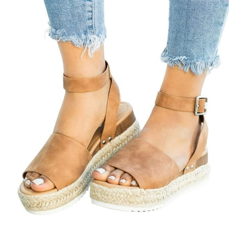 

Sandal for Women Summer Womens Open Toe Chunky Heels Casual Wedge Sandals Zipper Platform Clear Sandals Beach Shoes