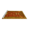 thumbnail image 2 of Ahgly Company Machine Washable Indoor Round Persian Yellow Traditional Area Rugs, 5' Round, 2 of 4