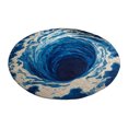 thumbnail image 2 of Felpudo circular de 23,62 pulgadas | Diseño navideño con efecto visual estereoscópico | Felpudo absorbente y antideslizante para baño y entrada | Felpudo de poliéster multicolor, 2 of 5