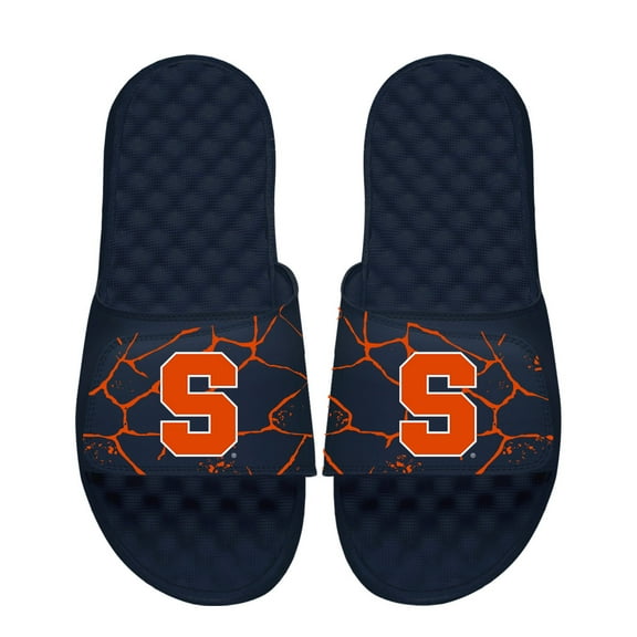 Unisex ISlide Navy Syracuse Orange Shattered Slide Sandals
