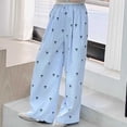 thumbnail image 5 of OGLCCG Girls Wide Leg Pants Loose Fit Elastic Waist Bow Pants Casual Flowy Trousers with Pockets 5-15 Years, 5 of 7