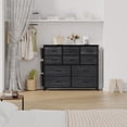 thumbnail image 2 of Luku 10 Drawer Storage Dresser with Fabric Bins Steel Frame Wood Top Multi Functional Organizer for Bedroom, Kids Room, Entryway TV Stand, Closet Storage Tower, 2 of 6
