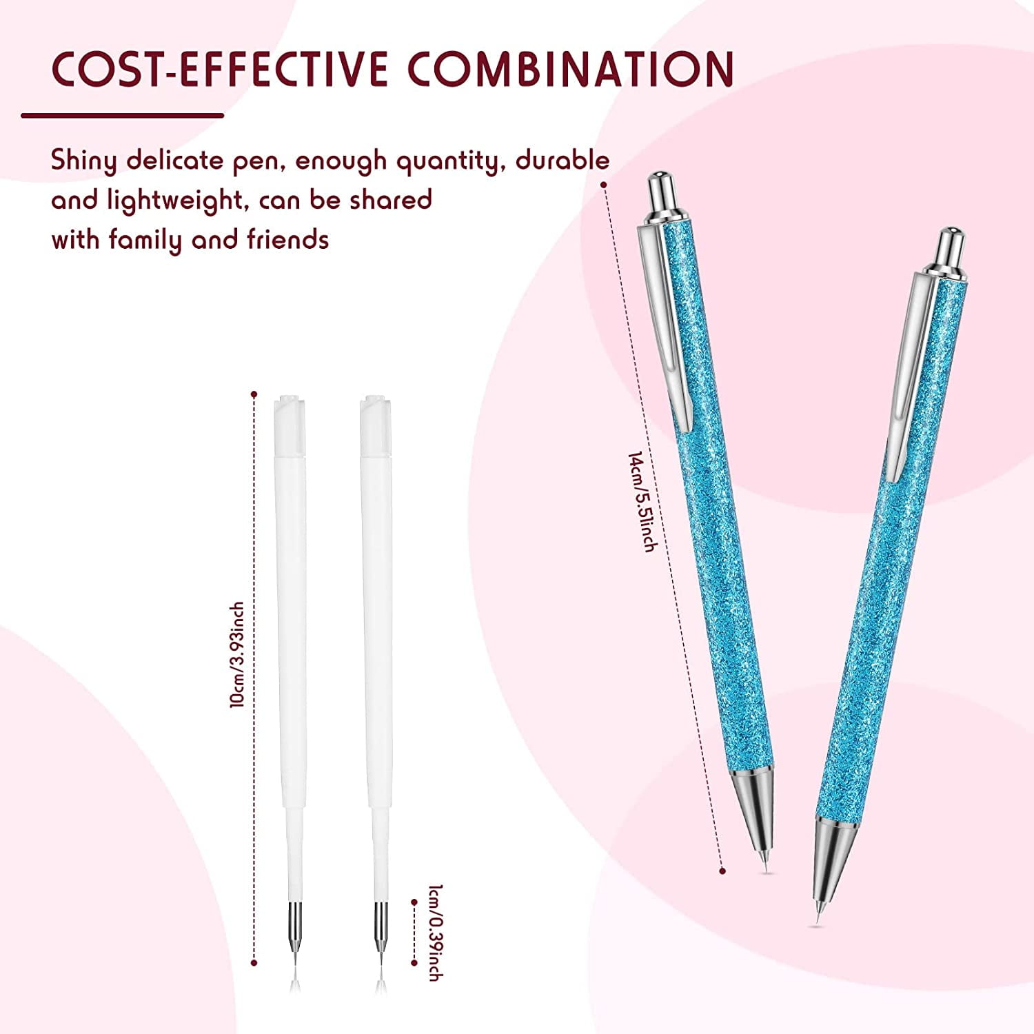 aigHOMnE 2 Pcs Weeding Pen Tool for Vinyl Craft Weeding Pin Pen Pinpen  Precision Needle Point Air Release Pen tools Stainless Steel Retractable