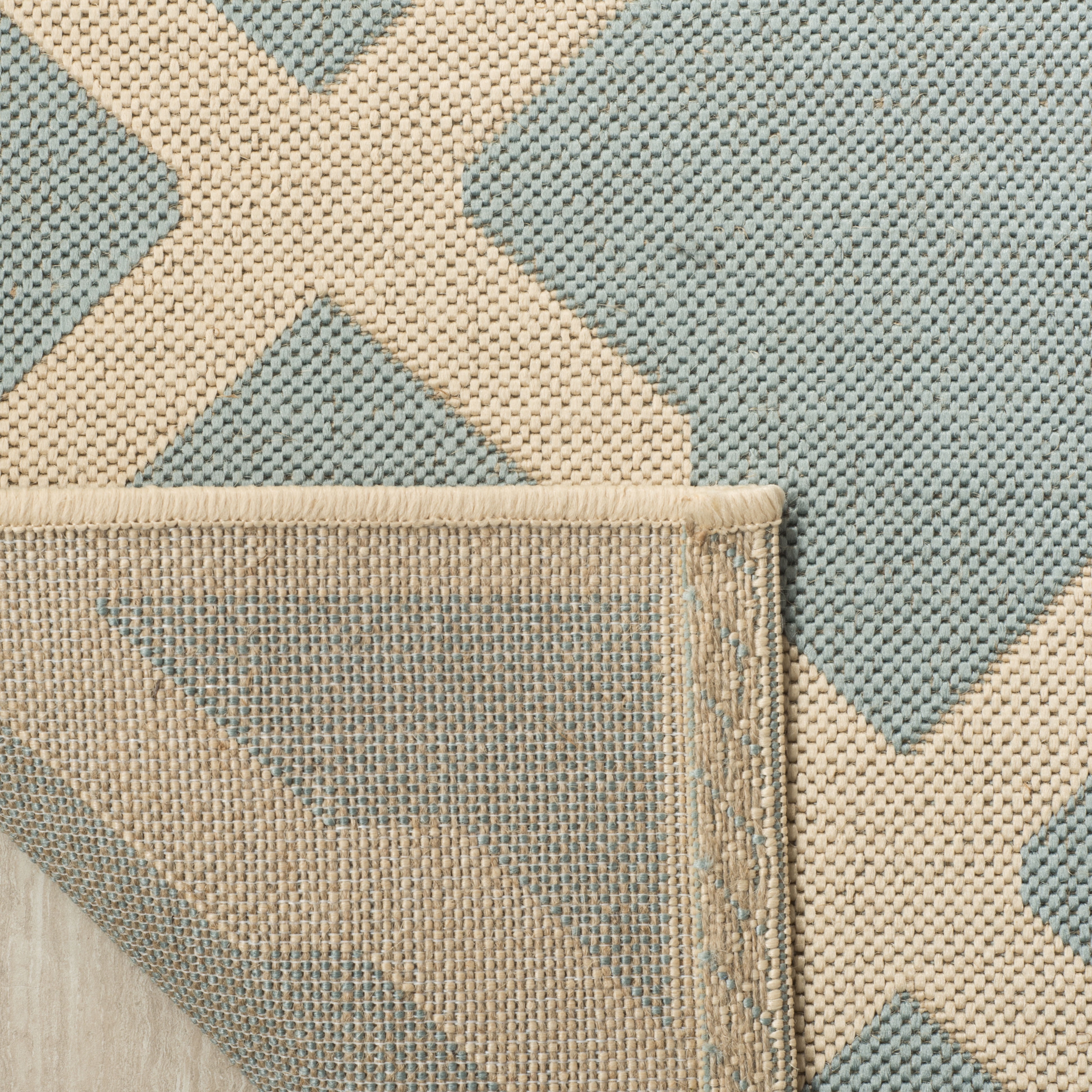 Safavieh Linden Gamal Geometric Indoor/Outdoor Area Rug, Aqua/Cream, 8' x 10'
