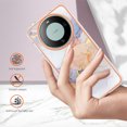 thumbnail image 4 of For Huawei Mate 60 Pro Electroplating IMD TPU Phone Case(White Marble), iPhone 12 Pro Max, 4 of 6