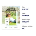 thumbnail image 2 of 100 Sheets Matte Photo Paper 8.5x11, Goefun 200GSM/54LB Inkjet Printer Paper for Dye Ink and Pigment Ink, 2 of 6