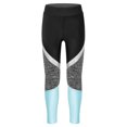 thumbnail image 6 of YEAHDOR Kids Girls Sleeveless Printed Crop Top with Leggings Athletic Outfit Set Dance Gym Sports Suit Leaf&Light Blue 6, 6 of 7