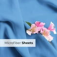 thumbnail image 6 of CGK Linens 4-Piece Extra Deep Pocket Sheet Set With Extra Matching Pillowcases - Twin Size Bed Sheets Fits 18"-24" Mattresses, Denim Blue, 6 of 7