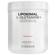 Codeage Liposomal L-Glutamine Powder 5000mg, Free-Form Amino Acid, Performance Muscles Support, 1lb