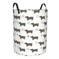 thumbnail image 2 of Balery Dachshund Dog Puppy Round Laundry Basket with Handles Waterproof Freestanding Laundry Hamper for Clothes Toys in the Dorm and Family-Medium, 2 of 8