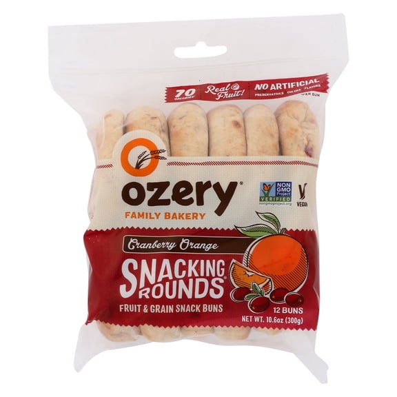 (Pack of 6) Ozery Snacking Rounds, Cranberry Orange, 10.6oz
