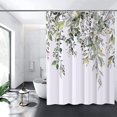 thumbnail image 1 of Cortina de Ducha JINMJMXG Floral Impermeable 180 x 180 cm Verde, 1 of 5
