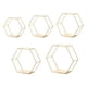 thumbnail image 3 of 5 estantes de pared de hierro hexagonales para cocina, sala de estar, hogar, oficina, estante de almacenamiento para Dorado, 3 of 9