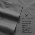 thumbnail image 3 of Luxury 9 Piece Pinch Pleat Pintuck Comforter and Sheets Bed in a Bag Set, 3 of 4
