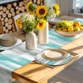 thumbnail image 4 of Turquoise Gray White Round 13 Inch Placemats Set of 8, Country Abstract Ombre Mottled HeatResistant Non Slip Place Mats for Dining Table, Wipeable Braided Kitchen Table Mats for Housewarming, 4 of 9