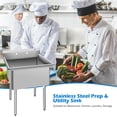 thumbnail image 5 of Gymax Stainless Steel Utility Sink 30'' Single Bowl Commercial Kitchen Sink, 5 of 9