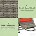thumbnail image 5 of Outdoor Rocking Rattan Recliner,Red Rocker Chair, 5 of 6