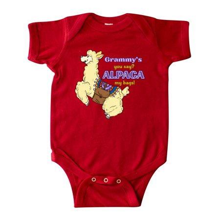 

Inktastic Cute Jumping Alpaca-Grammy s You Say ALPACA my bags! Gift Baby Boy or Baby Girl Bodysuit