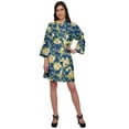thumbnail image 1 of Moomaya Printed Crossover Robes Bridesmaid Getting Ready Bathrobes For Women, 1 of 5