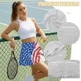 thumbnail image 6 of FUIALDOLG US Flag with Bow Athletic Skorts for Women 250 Years Of Anniversary Apparel Womens Tennis Skort with Pocket Soft Breathable Golf Skirts Casual Skirt for Sport,Travel,Holiday，S, 6 of 7