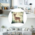 thumbnail image 5 of nygtbtfer  Forest Animals Pillow Covers  Set of 2 Deer Fox Rabbit Bear Decorative Pillows Case Polyester Linen Outdoor for Couch Sofa Room Home Decor White, 5 of 7