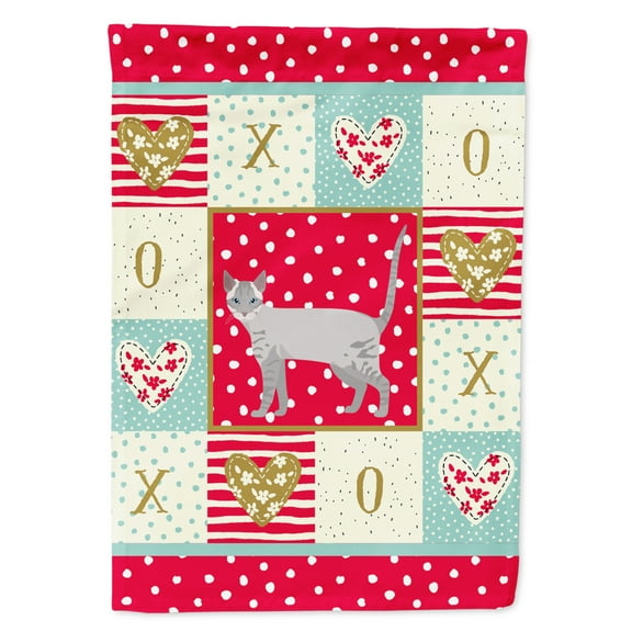 Carolines Treasures CK5661GF Ojos Azules Cat Love Flag Garden Size Small multicolor