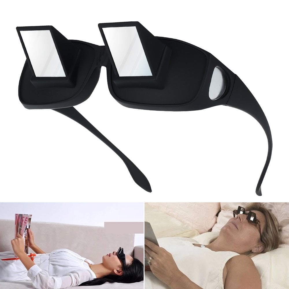 PENGX SZYJ Horizontal Glasses  Lazy Glasses Bed Prism Spectacles Readers Glasses 90 Degree Prism Glasses For Laying Down Reading Watching TV