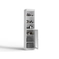 thumbnail image 4 of 100% Solid Wood 16.5" Bathroom Storage Cabinet with Frosted Glass Doors and Adjustable Shelves, 4 of 5