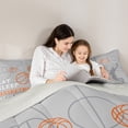 thumbnail image 5 of Castle Fairy 3-Piece Children Teens Adults Eat Sleep Basketball Grey Orange Full Size Comforter Sets, Ultra Soft Home Decor, Reversible, 5 of 8