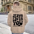 thumbnail image 4 of WILLBEST Sudaderas para Hombre, Moda Informal, Letras Estampadas, Sudadera con Capucha, Manga Larga, Suéter con Capucha, Tops Mediana​​, 4 of 7