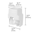 DODAMOUR 2 Pack Automatic Toothpaste Dispenser Toothbrush Holder, 2 in