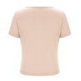 thumbnail image 4 of Ruimatai Women's Fitted V Neck Short Sleeve Crop Top Summer Casual Wrap Tops for Daily & Workout Wear, 4 of 7