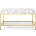 thumbnail image 4 of Modway Kingsley 60" Modern Artificial Marble Bathroom Vanity in White/Gold, 4 of 10