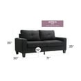 thumbnail image 2 of Glory Furniture Newbury Twill Fabric Modular Sofa in Black, 2 of 5