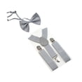thumbnail image 4 of DISPARTOS DE NIÑOS Bowtie Set ajustable y espalda para niños para niñas jeans para niñas gris, 4 of 8