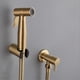 thumbnail image 5 of Bathroom Toilet Bidet Tap Kit Brushed Gold Bidet Sprayer Shower with Shut-Off Valve, 5 of 5
