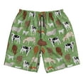 thumbnail image 2 of Honeii's Cows And Calves Print Men's Casual Shorts with Drawstring，Swim Trunks Quick Dry Beach Shorts, 2 of 5