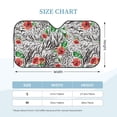 thumbnail image 2 of Kdxio Roses Mixed Zebra 1 Print Windshield Sun Shade, Foldable Sun Blocker for Car,Truck,SUV Automotive Interior Sun Protection,Reflective Shade for Front Windshield(Small), 2 of 6
