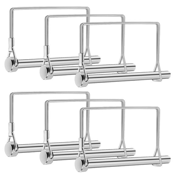 6 Pcs Trailer Coupler Pins, 5/16" x 4" PTO Shaft Locking Pins, Heavy-Duty Square Towing Hitch Pins, Trailer Safety Coupler Pins, Wire Lock Pins, Trailer Hitch Locking Pins for Lawn Mower Hitches