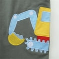 thumbnail image 4 of Odeerbi 2-8 Years Kids Boys Summer Sports Bermuda Shorts Excavator Truck Embroidered Workout Athletic Cotton Shorts Cute Casual Breathable Shorts, 4 of 6