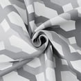 thumbnail image 5 of DriftAway Mason Thermal Blackout Grommet Window Curtains Geometric Trellis Pattern 2 Panels 102"L x 52"W Gray, 5 of 9
