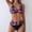 #477-Red, variant on Women's Sexy Solid Color Backless Bikini Swimsuit，Two-Piece Swimsuit Set with Wave Pattern，Beach Vacation Swimmingwear
