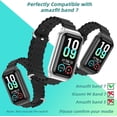 thumbnail image 3 of KOMI Strap for Amazfit Band 7 Silicone Replacement Strap Watch Wrist Band Smart Bracelet Accessories for Amazfit 7 Fit Band Warm Gray+Silver, 3 of 9