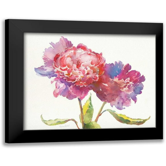 Troise Heidel, Theresa 14x12 Black Modern Framed Museum Art Print Titled - Prize Peonies I