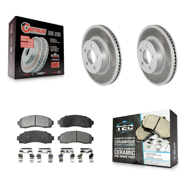 Transit Auto Front Coated Disc Brake Rotors and Ceramic Pads Kit for Car Ford Ranger Mazda B4000 Explorer Sport Trac KGT-100088