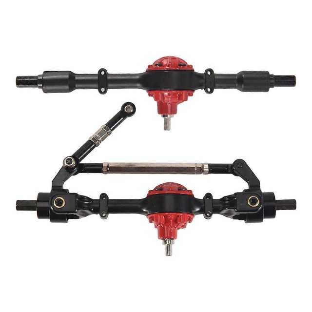 Metal Front and Rear Axle for WPL C14 C24 C34 C44 B14 B24 1/16 RC Car Upgrades Parts Accessories,Bla