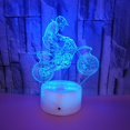 thumbnail image 2 of Lámpara LED 3D de motocicleta, estilo art déco, luces LED decorativas, control remoto, 7/16 colores cambiantes, alimentación por USB, regalo para niños, cumpleaños, Navidad, Halloween (grietas)., 2 of 5