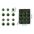 thumbnail image 3 of Velvet Christmas Ornaments Balls Sets, Multicolor Xmas Tree Flocked Shatterproof Ornaments Balls Decoration for Wreath, Garland, 12Pcs, Green, 3 of 6