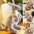 thumbnail image 2 of 28-35Cm Kangaroo Plush Toy 3D Padded Mother And Child Kangaroo Gift Decoration, 2 of 5
