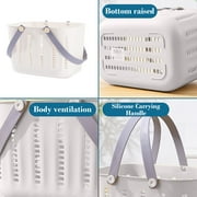 Vadktai Portable Shower Caddy Basket, Plastic Organizer Storage Tote with Handles for Bathroom, College Dorm, Kitchen